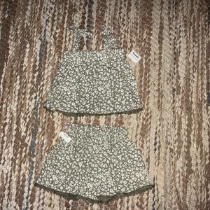 Adorable Kids Floral Set in Green